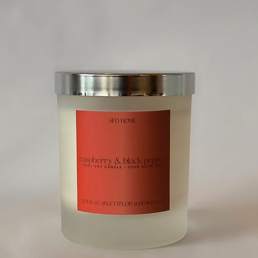 Raspberry and Black Pepper candle