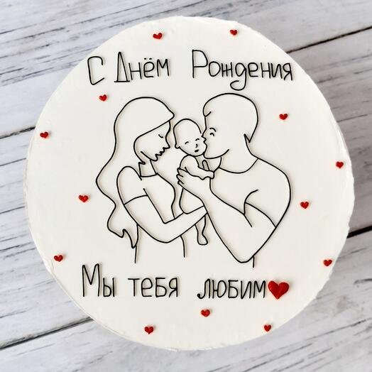 Бенто торт 750гр в подарок мужу, жене, на день рождения