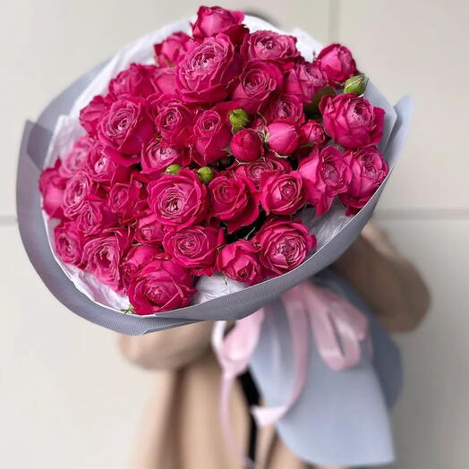 Pink Senorita  🌹🦋🍀 из пионовидных кустовых роз! больше живых Цветов и меньше пустой обертки ;)
