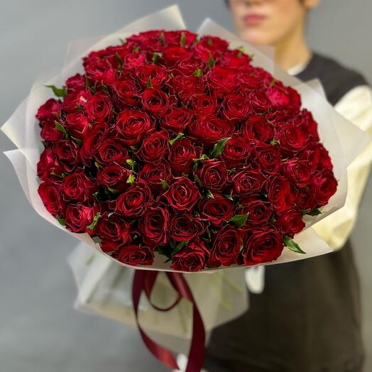 Розы красные 75