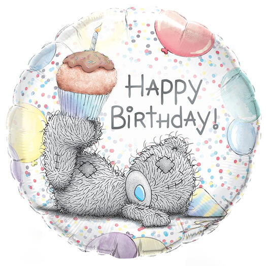 Qualatex Foil Balloon HBD Teddy With Cupcake -5736