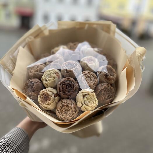 Букет из пионов Капучино