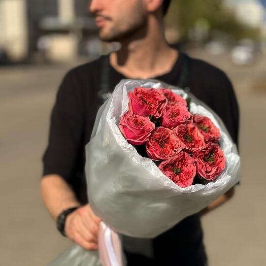 Букет из пионовидной розы (s)