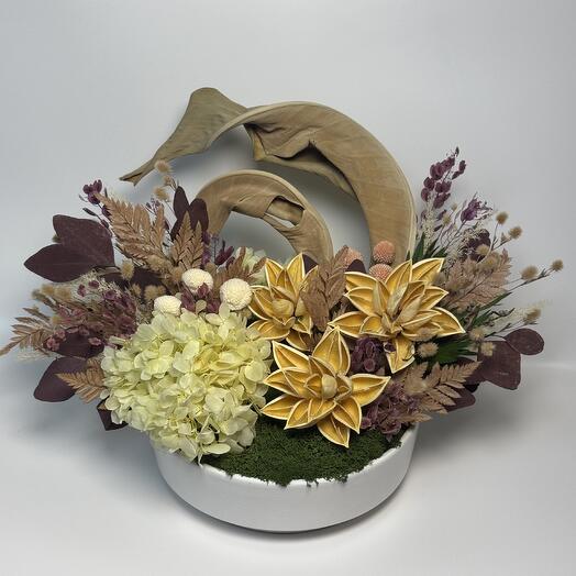 Композиция из сухоцветов «Flower circle»