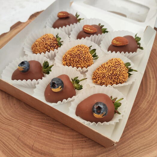 Fresa en chocolate 9pcs