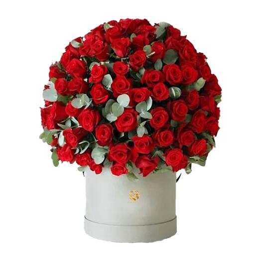 Bunny 125 Valentine s Red Roses Box