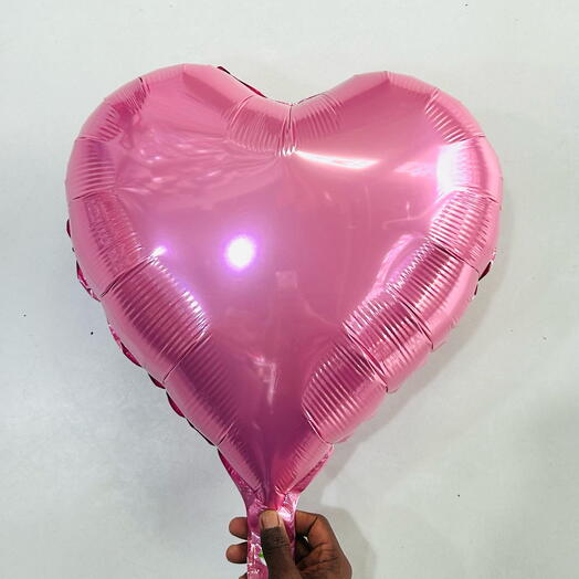 Pink Heart Shaped Foil Balloon
