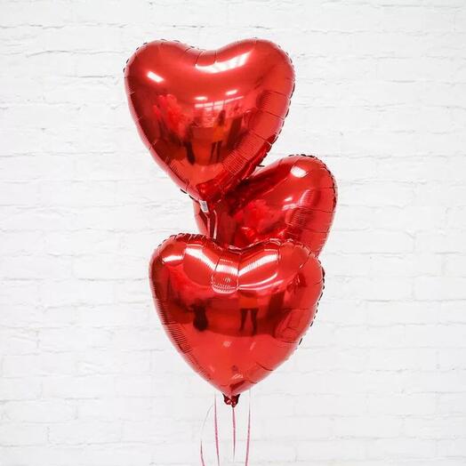 Шар сердце (связка 3 штуки)