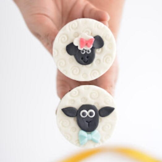 Sheep Theme Eid Cupcakes