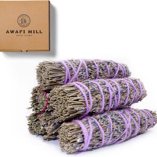 AWAFI MILL Lavender Smudge Incense | Lavandula Stick - Pack of 5 Sticks