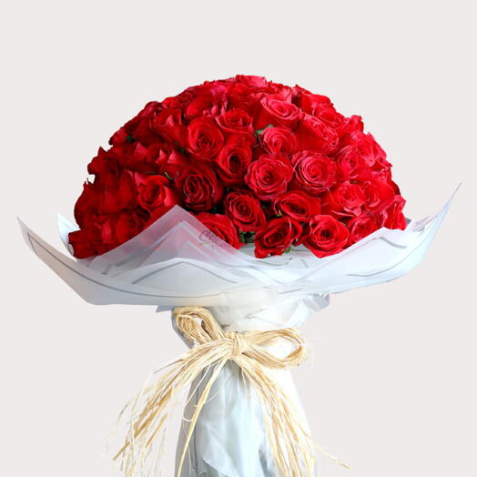 50 Stems Red Rose Bouquet