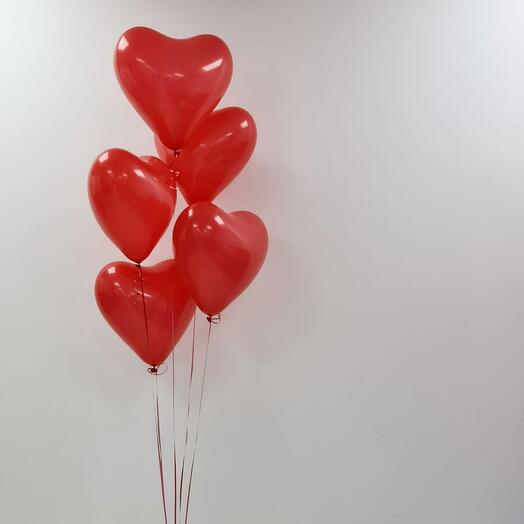 Fuente de 5 corazones rojo