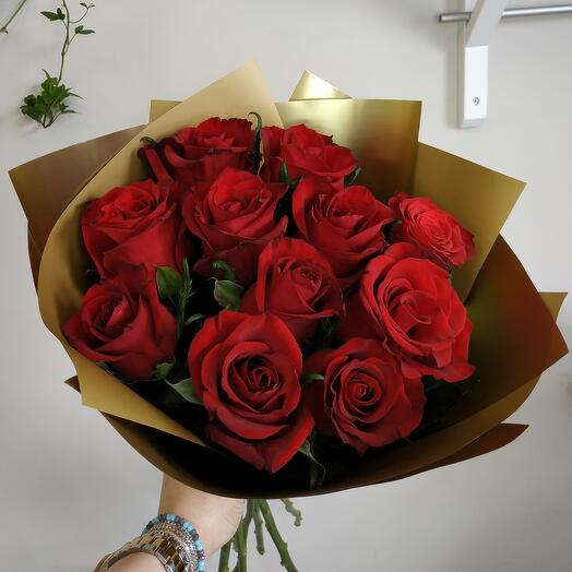 Ramo de 11 rosas rojas