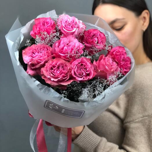 Букет из 9 роз кантри