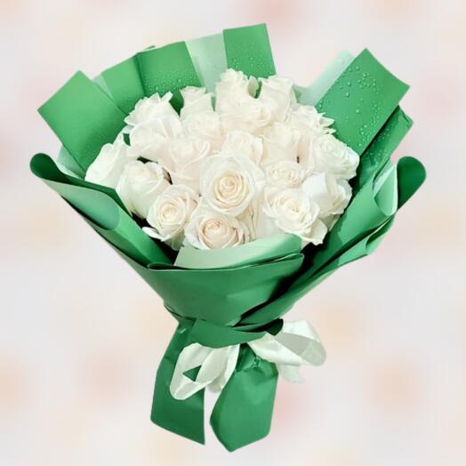 20 Cream Rose Bouquet