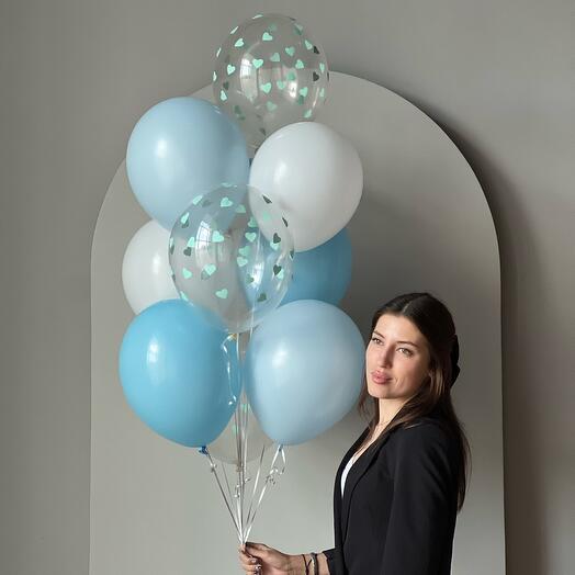 Juego de globos de helio "ternura Rosa" de 10 piezas