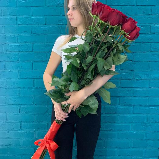 Bouquet of 15 meter red roses