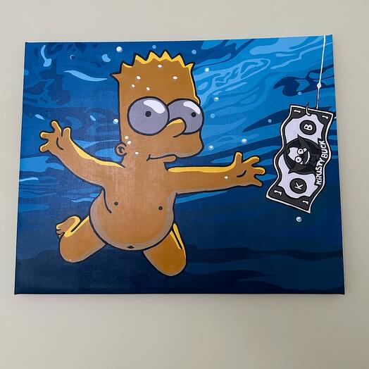 Симпсоны 40x50 музыкальный альбом Нирвана Nevermind