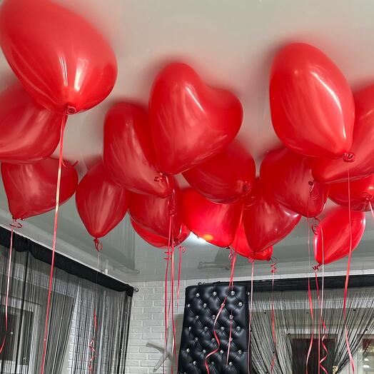 Шары сердца Воздушные шарики 15 шт