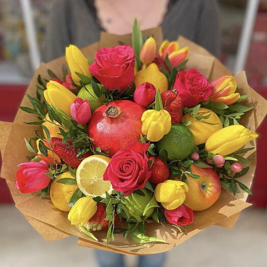 Bouquet « Arc-en-fleurs »