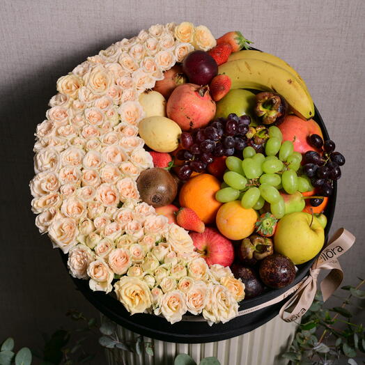 Ramadan Moonlight Fruit   Flower Basket