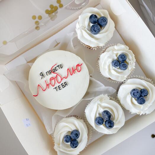 Bento box with 5 cupcakes with any label and filling to choose from