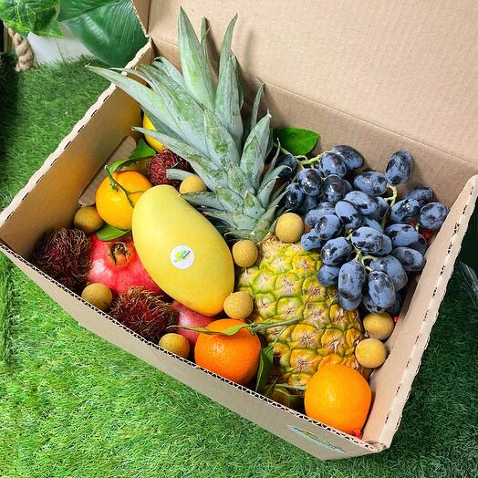 Подарочный набор фруктовый. Набор экзотических фруктов в подарок Оренбург. Новосибирск фруктовый