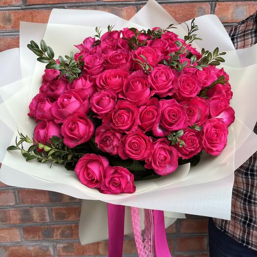 Малиновое счастье 51 роза