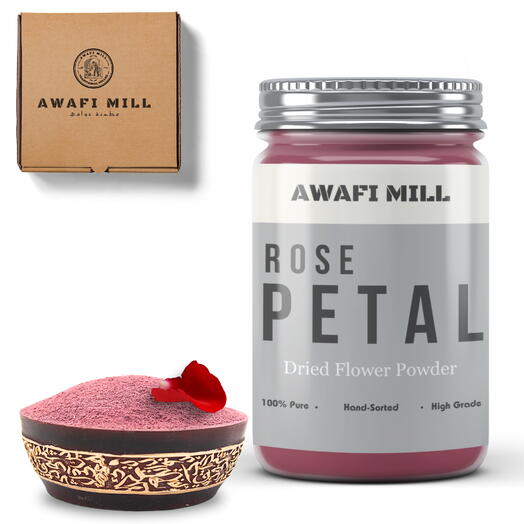 AWAFI MILL Rose Petal Powder | Dry Rosa - Bottle of 100 Gram