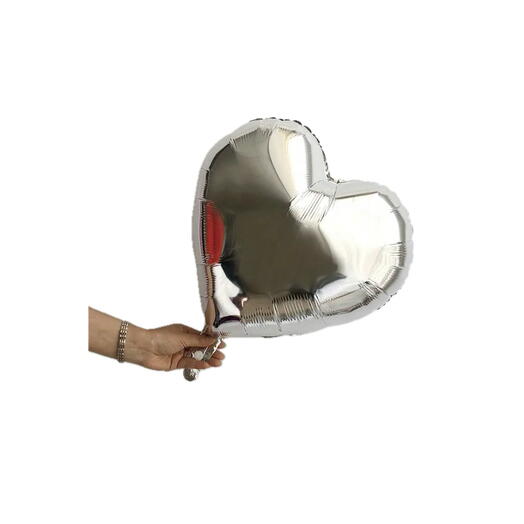 Baloon Silver heart 45 cm