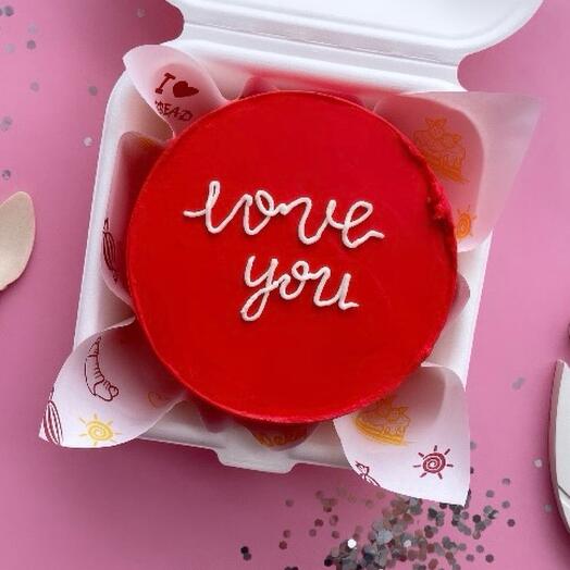 Бенто торт Love you, подарок девушке/парню на 14 февраля
