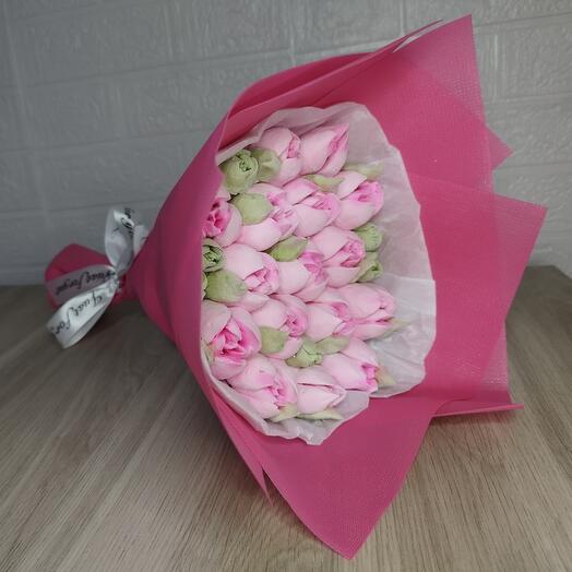 Мини букет с тюльпанами