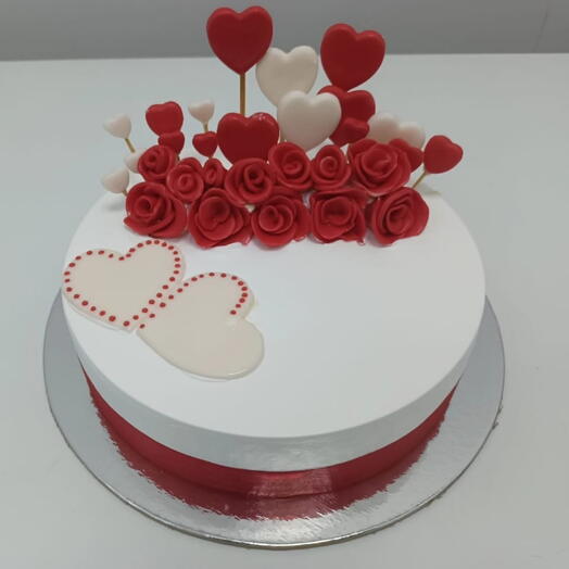 Heart Anniversary Cake