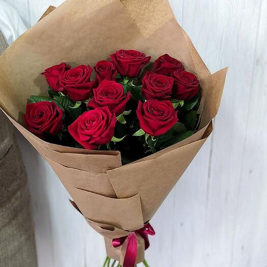 Rosas rojas 11 piezas