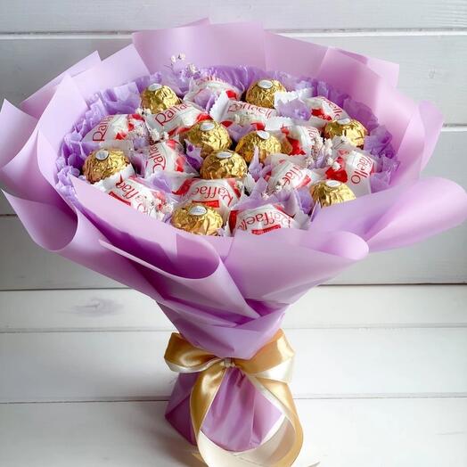 Букет из любимых конфет,, Сладкое мгновение "