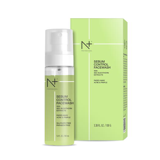 N+ Sebum Control facewash, Fades away acne and pimples, 100ML