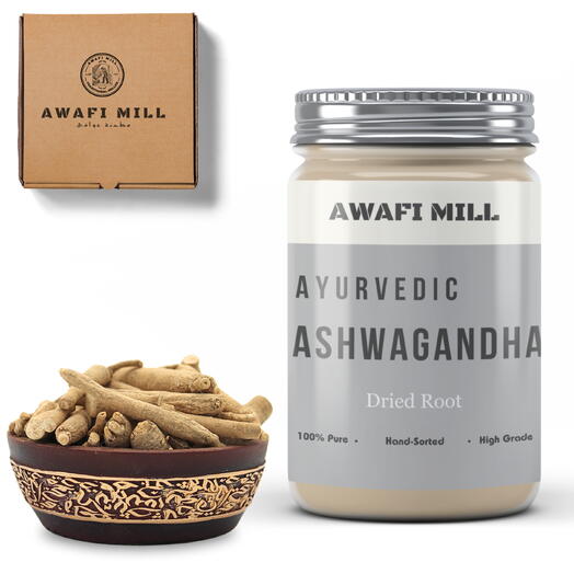 AWAFI MILL Ashwagandha Roots | Indian Ginseng - Bottle of 100 Gram