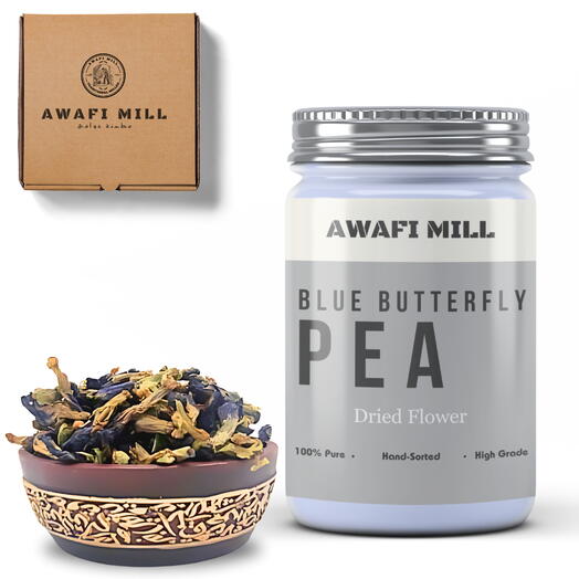 AWAFI MILL Blue Butterfly Pea Flower | bluebellvine Flowers - Bottle of 100 Gram