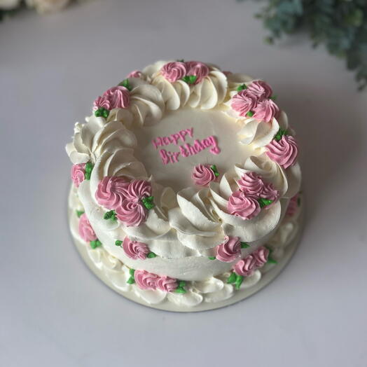 Торт в стиле Ламбет «happy birthday
