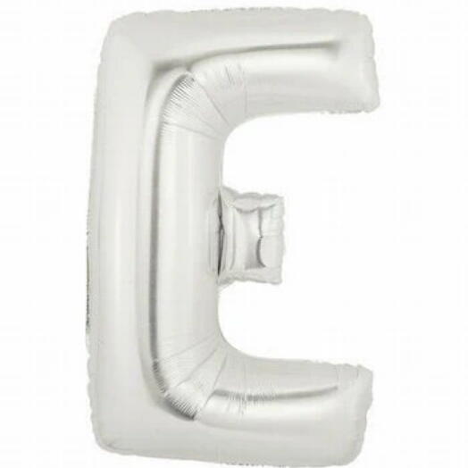 Letter E Silver Foil Balloon-5326