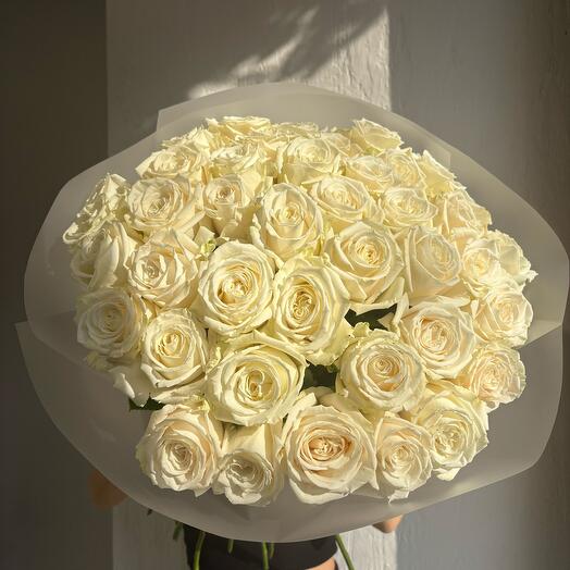 Букет из роз «Белое облачко»