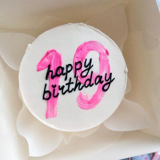 Бенто торт «Happy birthday с цифрой»