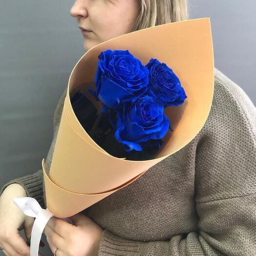 Синие розочки