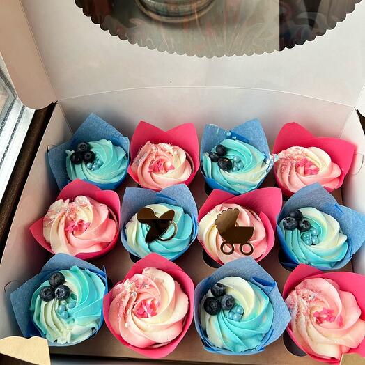 Cupcakes para "fiesta de Género"