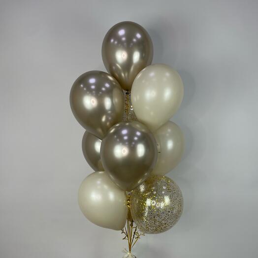 Globos de helio en color beige