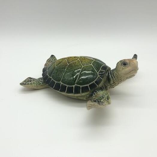 Turtle 16 cm green