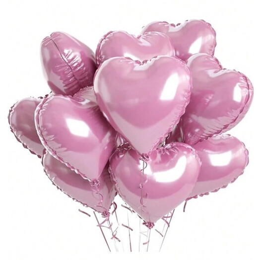 10 Pink hearts Balloons