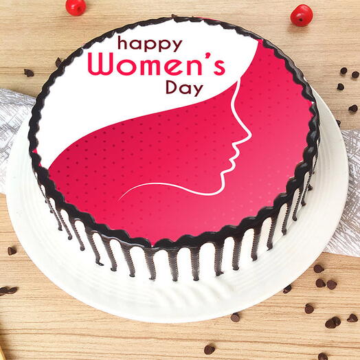 Pink women day cake