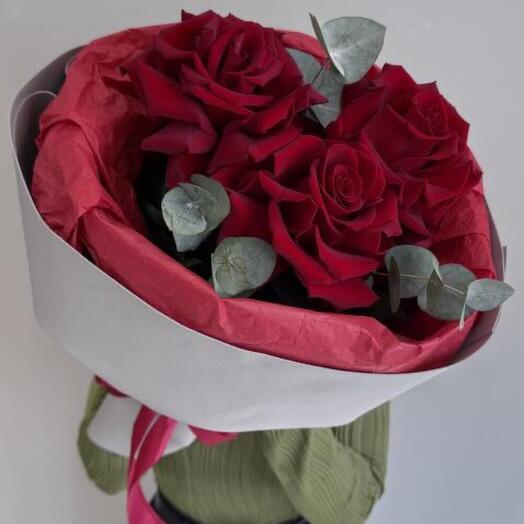Букет красная французская роза🌹