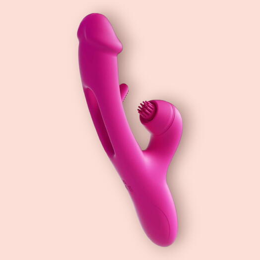 Amovibe G Spot Ultra, вибратор кролик со сменными насадками и язычком